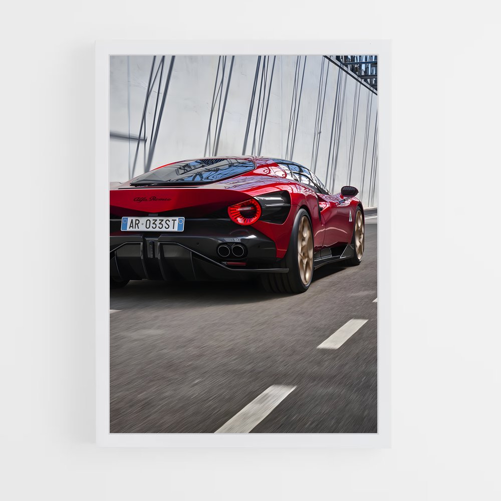 Poster Stradale D'une – affiche Alfa Romeo (vue 3)